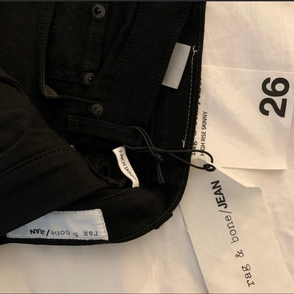 BNWT Rag & Bone High Rise Skinny Black Jeans